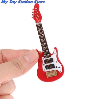 1:12 Dollhouse Miniature Music Electric Guitar For Kids Musical Toy House Decor