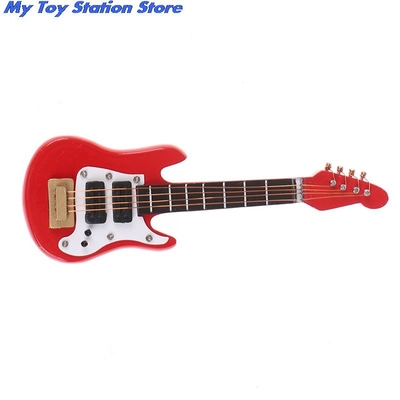 1:12 Dollhouse Miniature Music Electric Guitar For Kids Musical Toy House Decor
