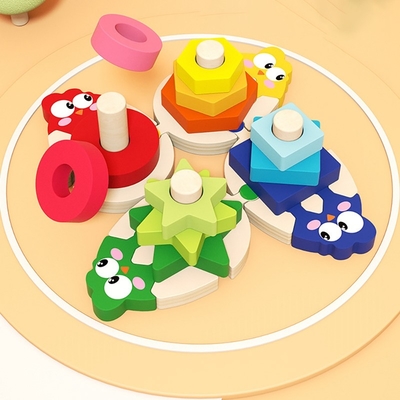 Wooden Stacking Toys Sorting For Girls Boys Early Preschool Learning