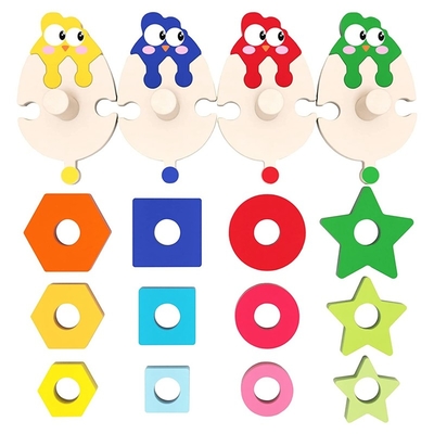 Wooden Stacking Toys Sorting For Girls Boys Early Preschool Learning