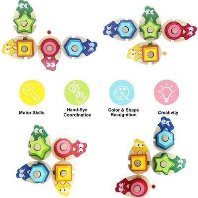 Wooden Stacking Toys Sorting For Girls Boys Early Preschool Learning