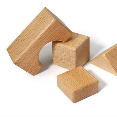 20pcs Beech Burlywood Wooden Blocks Toys Natural Montessori Learning Education
