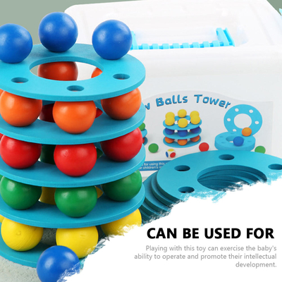 Unisex Wooden Montessori Baby Toys Children Stacking Game