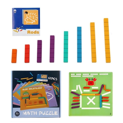 Arithmetic Jigsaw Puzzle Wooden For Child Early Learning Logical Thinking