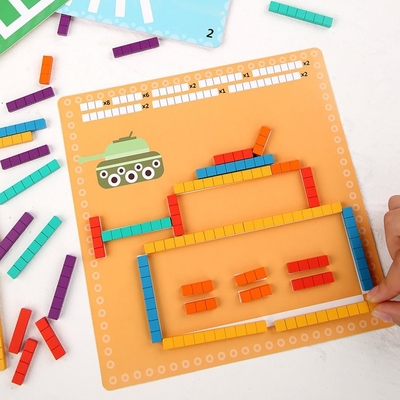 Arithmetic Jigsaw Puzzle Wooden For Child Early Learning Logical Thinking