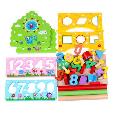 Kids Shape Sorter Wisdom House Wooden Montessori Bright