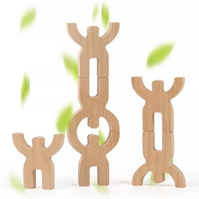 Rounded Wooden Shape Puzzle Toys To Improve The Logic Character