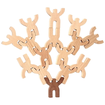 Rounded Wooden Shape Puzzle Toys To Improve The Logic Character