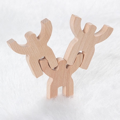 Rounded Wooden Shape Puzzle Toys To Improve The Logic Character