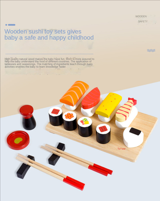 Simulation Wooden Miniature Kitchen Set Sushi Early Education Enlightenment