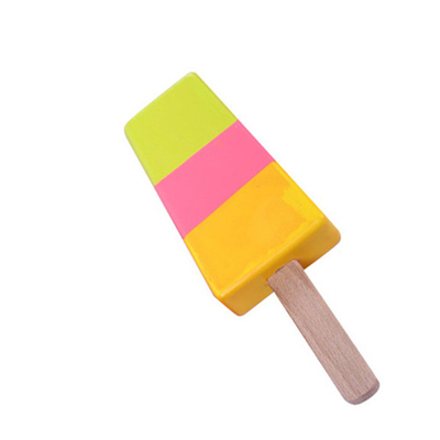 Printed 1pc Wooden Ice Cream Toys For Preschool Girl Boy Toys