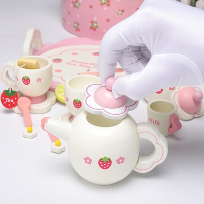 Lemon Simulation Kitchen Wooden Set Creative White Afternoon Tea