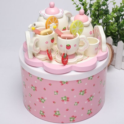 Lemon Simulation Kitchen Wooden Set Creative White Afternoon Tea