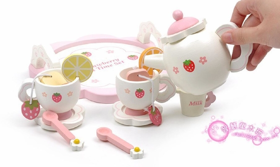 Lemon Simulation Kitchen Wooden Set Creative White Afternoon Tea