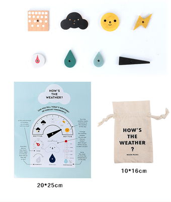 Wooden Weather Station Toy Weather Forecast Holiday Calendar Board
