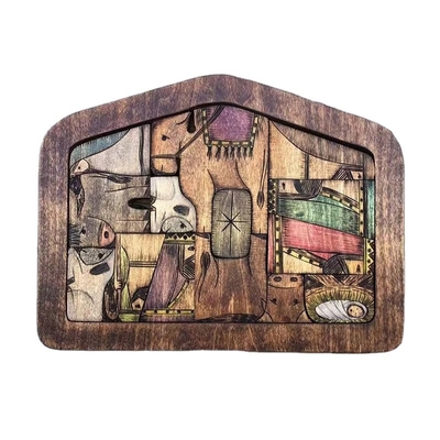 Customized Logo Wood Nativity Diy Children'S Puzzles Gifts