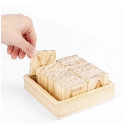 Wooden Montessori Word Spelling Groove Practice Board Pen Control Training