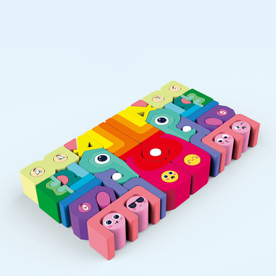 Children'S Wooden Rainbow Building Blocks Montessori Educational