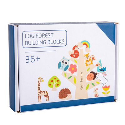 Wooden Forest Music Animal Balanced String Beads Building Blocks Educational