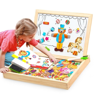 Wooden Animal Dressing Show Educational Toys For 3 + Children