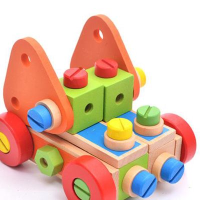 Montessori Wooden Building Block Nut Toys Nut Screw Toy Girls Boys Gift