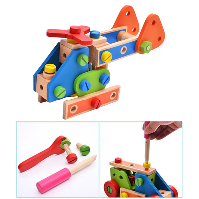 Montessori Wooden Building Block Nut Toys Nut Screw Toy Girls Boys Gift