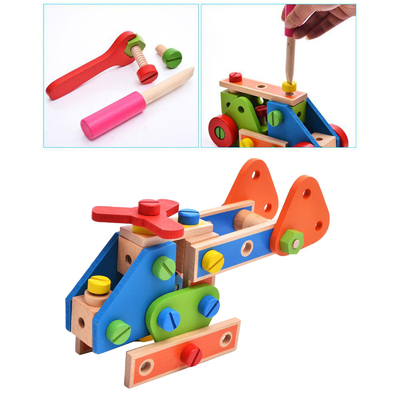 Montessori Wooden Building Block Nut Toys Nut Screw Toy Girls Boys Gift