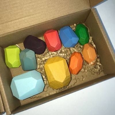 Hand Eye Coordination Training Coloured Wooden Blocks Early Education