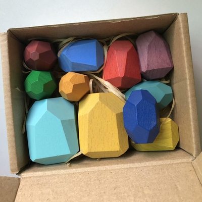 Hand Eye Coordination Training Coloured Wooden Blocks Early Education