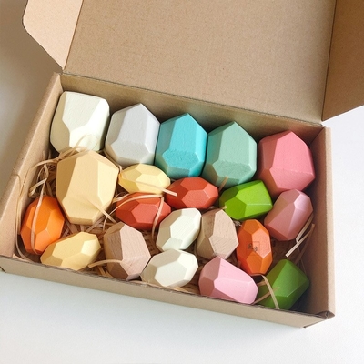 Colourful Wooden Blocks Hand Eye Coordination Training