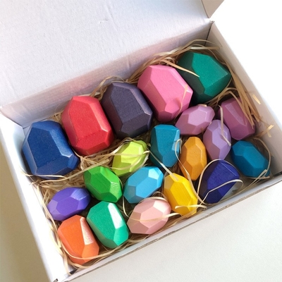 Colourful Wooden Blocks Hand Eye Coordination Training