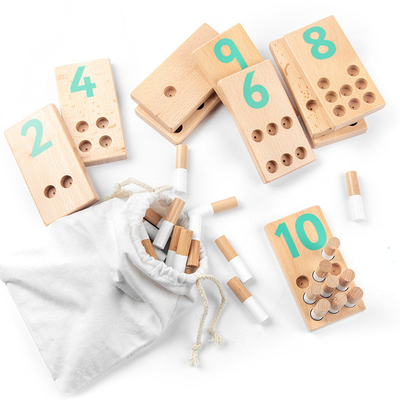 Wooden Montessori Digital Learning Nail Board 1.6 Children'S Digital Cognition
