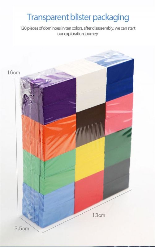 2cm Automatic Domino Brick Laying Toy Train Puzzle Natural Colored